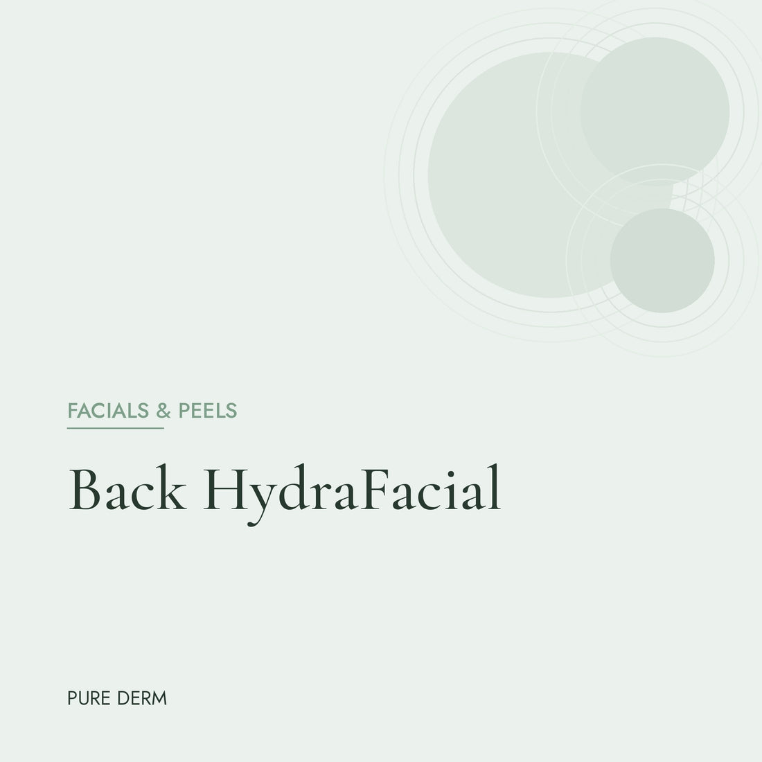 Back HydraFacial